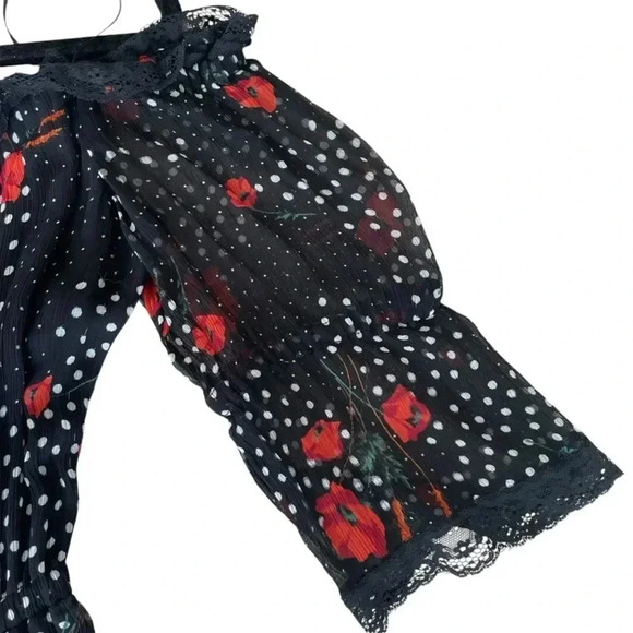 The Kooples Popi Off Shoulder Lace Mini Dress - Picture 8 of 8